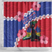Haiti Shower Curtain Neg Maron Polynesian