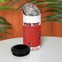 Custom Canada Ice Hockey 4 in 1 Can Cooler Tumbler Beaver Mascot With Champions Trophy