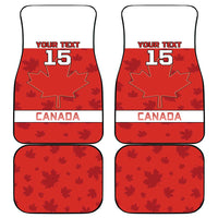 Canada Ice Hockey Car Mats Beaver Mascot With Champions Trophy