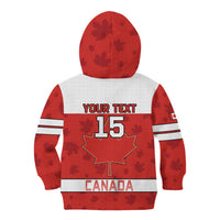 Custom Canada Ice Hockey Kid Hoodie Beaver Mascot With Champions Trophy