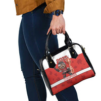 Canada Ice Hockey Shoulder Handbag Beaver Mascot With Champions Trophy