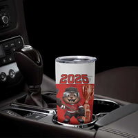 Custom Canada Ice Hockey Tumbler Cup Beaver Mascot With Champions Trophy