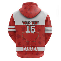 Custom Canada Ice Hockey Zip Hoodie Beaver Mascot With Champions Trophy