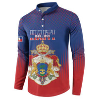 Personalized Second Empire of Haiti 1849-1859 Button Sweatshirt Imperial Coat Of Arms Flag Style