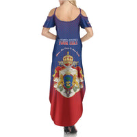 Personalized Second Empire of Haiti 1849-1859 Family Matching Summer Maxi Dress and Hawaiian Shirt Imperial Coat Of Arms Flag Style
