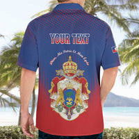 Personalized Second Empire of Haiti 1849-1859 Hawaiian Shirt Imperial Coat Of Arms Flag Style