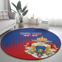 Personalized Second Empire of Haiti 1849-1859 Round Carpet Imperial Coat Of Arms Flag Style