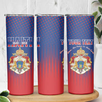 Personalized Second Empire of Haiti 1849-1859 Skinny Tumbler Imperial Coat Of Arms Flag Style