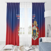 Personalized Second Empire of Haiti 1849-1859 Window Curtain Imperial Coat Of Arms Flag Style