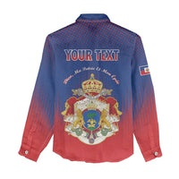 Personalized Second Empire of Haiti 1849-1859 Women Casual Shirt Imperial Coat Of Arms Flag Style