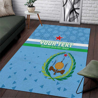Custom Djibouti Football Area Rug Come On Riverains de la Mer Rouge
