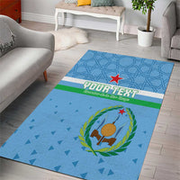 Custom Djibouti Football Area Rug Come On Riverains de la Mer Rouge