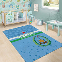 Custom Djibouti Football Area Rug Come On Riverains de la Mer Rouge