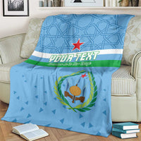 Custom Djibouti Football Blanket Come On Riverains de la Mer Rouge
