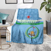Custom Djibouti Football Blanket Come On Riverains de la Mer Rouge