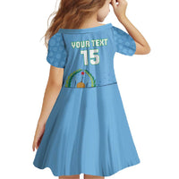 Custom Djibouti Football Family Matching Off Shoulder Maxi Dress and Hawaiian Shirt Come On Riverains de la Mer Rouge