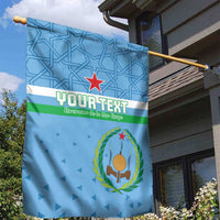 Custom Djibouti Football Garden Flag Come On Riverains de la Mer Rouge