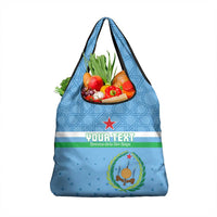Custom Djibouti Football Grocery Bag Come On Riverains de la Mer Rouge