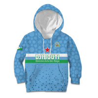 Custom Djibouti Football Kid Hoodie Come On Riverains de la Mer Rouge