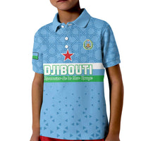 Custom Djibouti Football Kid Polo Shirt Come On Riverains de la Mer Rouge