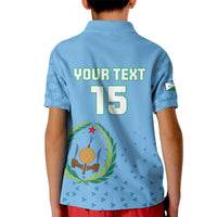 Custom Djibouti Football Kid Polo Shirt Come On Riverains de la Mer Rouge