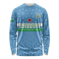 Custom Djibouti Football Long Sleeve Shirt Come On Riverains de la Mer Rouge