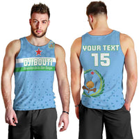 Custom Djibouti Football Men Tank Top Come On Riverains de la Mer Rouge