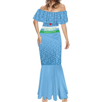 Custom Djibouti Football Mermaid Dress Come On Riverains de la Mer Rouge