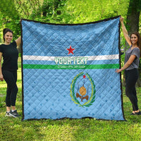 Custom Djibouti Football Quilt Come On Riverains de la Mer Rouge