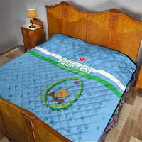 Custom Djibouti Football Quilt Come On Riverains de la Mer Rouge