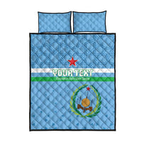 Custom Djibouti Football Quilt Bed Set Come On Riverains de la Mer Rouge