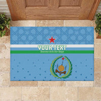 Custom Djibouti Football Rubber Doormat Come On Riverains de la Mer Rouge