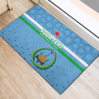 Custom Djibouti Football Rubber Doormat Come On Riverains de la Mer Rouge