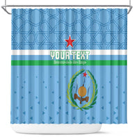 Custom Djibouti Football Shower Curtain Come On Riverains de la Mer Rouge