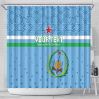 Custom Djibouti Football Shower Curtain Come On Riverains de la Mer Rouge