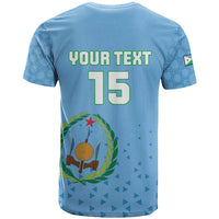 Custom Djibouti Football T Shirt Come On Riverains de la Mer Rouge