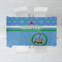 Custom Djibouti Football Tablecloth Come On Riverains de la Mer Rouge