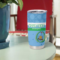 Custom Djibouti Football Tumbler Cup Come On Riverains de la Mer Rouge