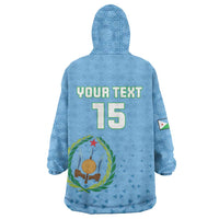 Custom Djibouti Football Wearable Blanket Hoodie Come On Riverains de la Mer Rouge