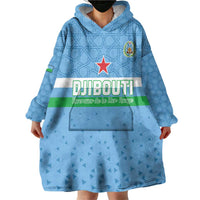 Custom Djibouti Football Wearable Blanket Hoodie Come On Riverains de la Mer Rouge