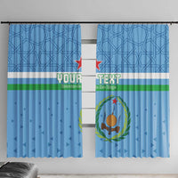Custom Djibouti Football Window Curtain Come On Riverains de la Mer Rouge