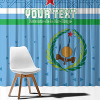 Custom Djibouti Football Window Curtain Come On Riverains de la Mer Rouge