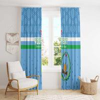 Custom Djibouti Football Window Curtain Come On Riverains de la Mer Rouge