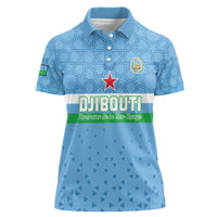 Custom Djibouti Football Women Polo Shirt Come On Riverains de la Mer Rouge