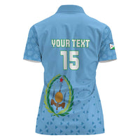 Custom Djibouti Football Women Polo Shirt Come On Riverains de la Mer Rouge