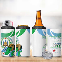 Personalized Djibouti Independence Day 4 in 1 Can Cooler Tumbler Midnimo Sinnaan Nabad