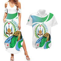 Personalized Djibouti Independence Day Couples Matching Summer Maxi Dress and Hawaiian Shirt Midnimo Sinnaan Nabad