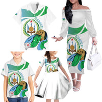 Personalized Djibouti Independence Day Family Matching Off The Shoulder Long Sleeve Dress and Hawaiian Shirt Midnimo Sinnaan Nabad