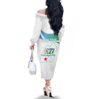 Personalized Djibouti Independence Day Family Matching Off The Shoulder Long Sleeve Dress and Hawaiian Shirt Midnimo Sinnaan Nabad