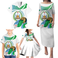 Personalized Djibouti Independence Day Family Matching Puletasi and Hawaiian Shirt Midnimo Sinnaan Nabad